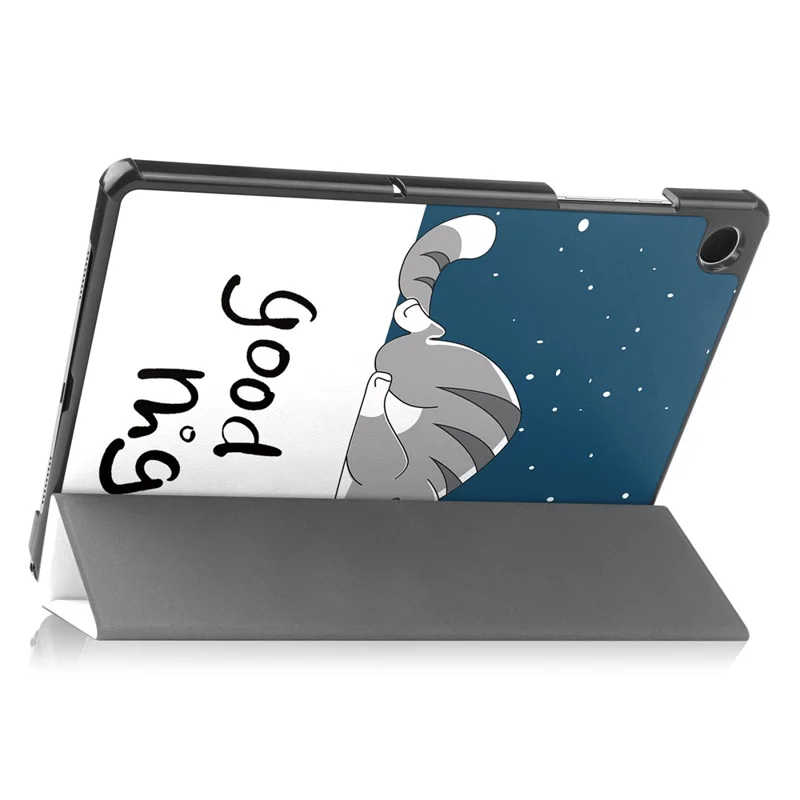 Für Samsung Galaxy Tab A9 Tri-fold Stand Tablet Ledertasche Musterdrucktablette Abdeckung - Katze