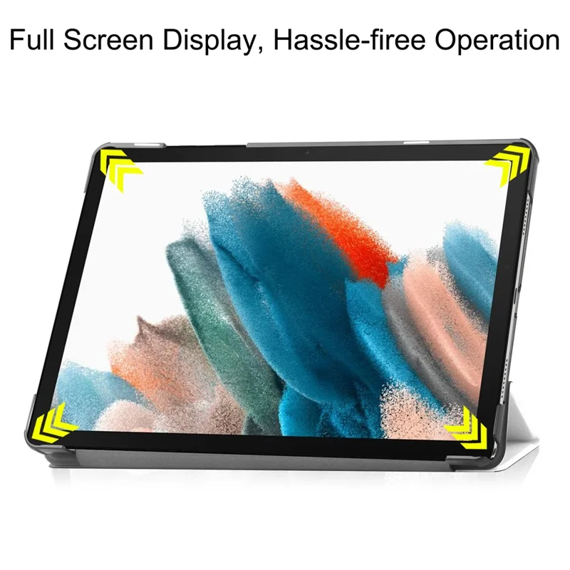 Für Samsung Galaxy Tab A9 Tri-fold Stand Tablet Ledertasche Musterdrucktablette Abdeckung - Katze
