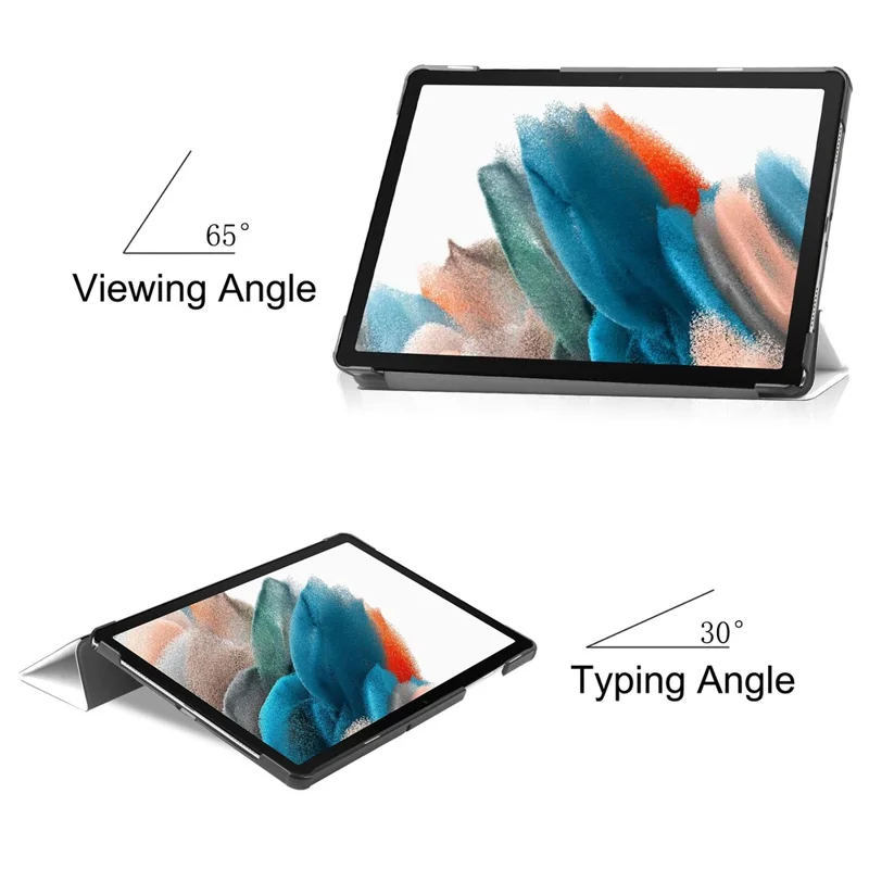 Für Samsung Galaxy Tab A9 Tri-fold Stand Tablet Ledertasche Musterdrucktablette Abdeckung - Katze