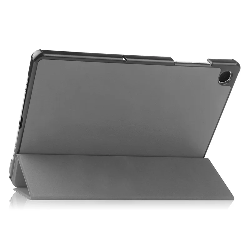 For Samsung Galaxy Tab A9 Tri-fold Stand PU Leather Tablet Case Full Protection Tablet Cover - Grey