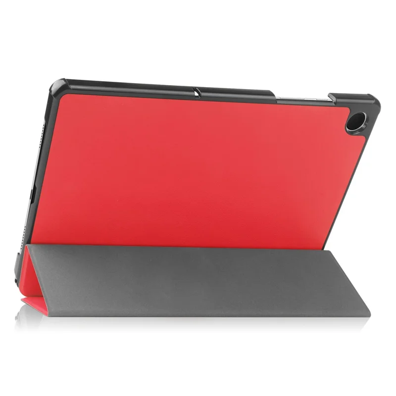 For Samsung Galaxy Tab A9 Tri-fold Stand PU Leather Tablet Case Full Protection Tablet Cover - Red