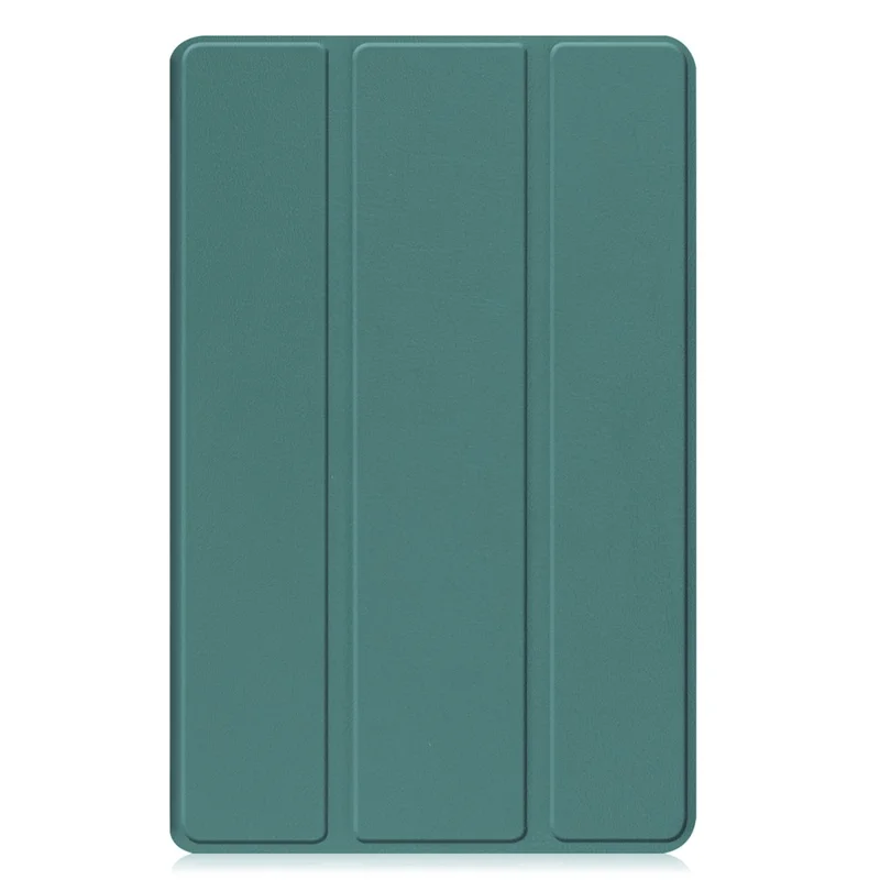 For Samsung Galaxy Tab A9 Tri-fold Stand PU Leather Tablet Case Full Protection Tablet Cover - Blackish Green