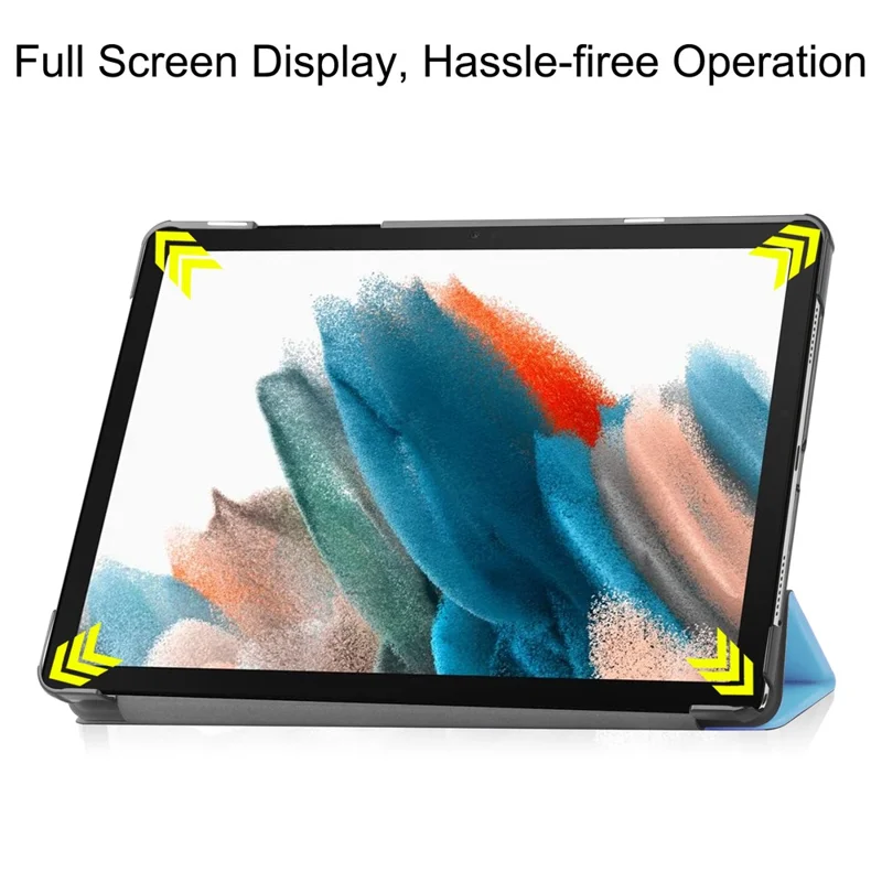 Para Samsung Galaxy Tab A9 Funda de Tablet Tri-fold Stand PU Cuero Protección Completa Funda de Tablet - Azul Cielo