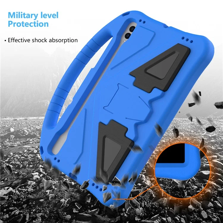 For Samsung Galaxy Tab S7 / S8 / S9 EVA Protective Cover Tablet Shell Grip Handle Kickstand Case - Blue