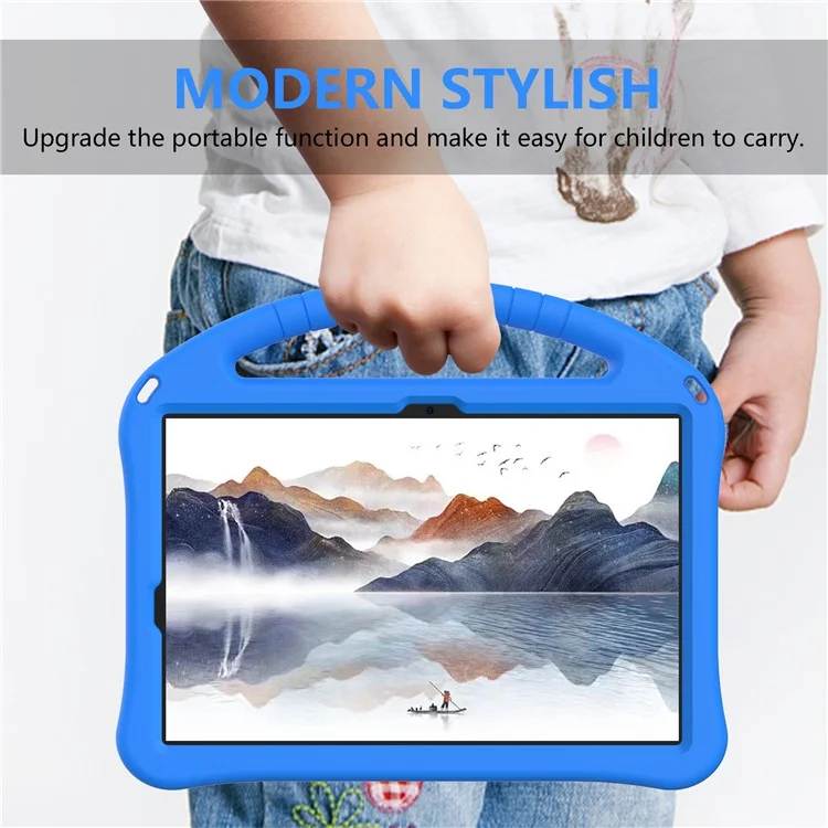 For Samsung Galaxy Tab S7 / S8 / S9 EVA Protective Cover Tablet Shell Grip Handle Kickstand Case - Blue