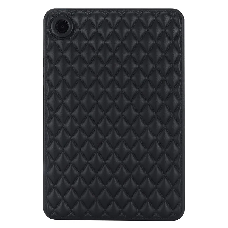 For Samsung Galaxy Tab A8 10.5 (2021) / (2022) / X200 Rhombus Pattern Anti-Drop Tablet Case Shockproof Soft TPU Back Cover - Black