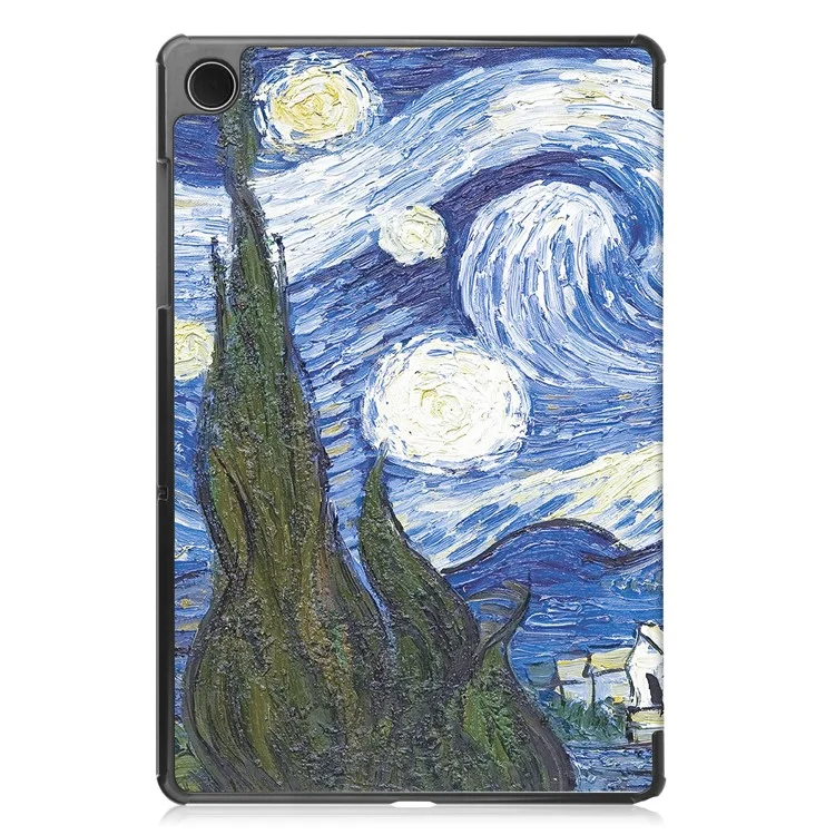 Чехол-подставка для планшета Samsung Galaxy Tab A9+ из искусственной кожи с принтом - Звездное небо