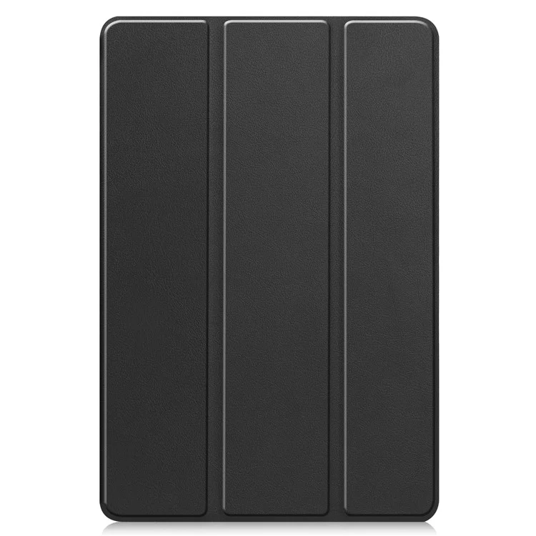 Para Lenovo Tab M10 5G Tri-fold Stand Smart Cover PU Leather Auto Wake / Sleep Tablet Case - Preto