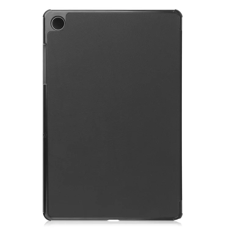Чехол для Samsung Galaxy Tab A9+ из искусственной кожи, трехсекционная подставка с автоматическим режимом сна/пробуждения - черный