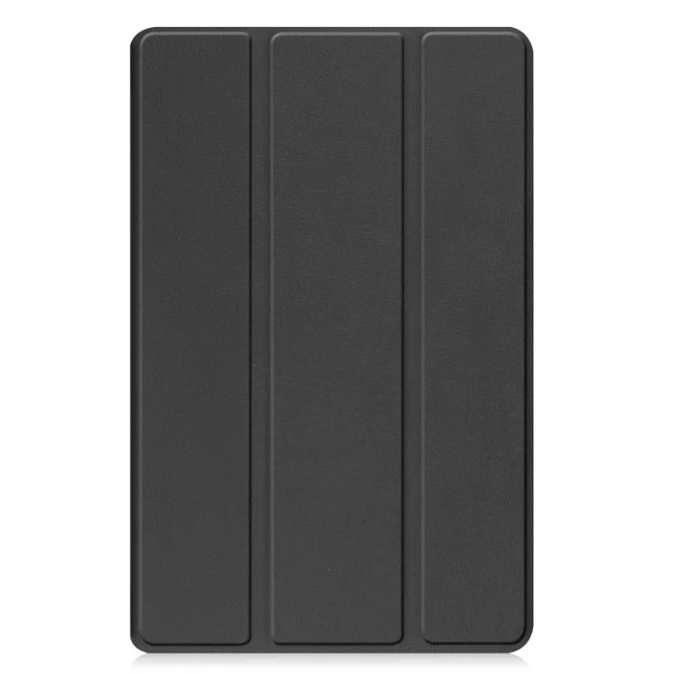 Чехол для Samsung Galaxy Tab A9+ из искусственной кожи, трехсекционная подставка с автоматическим режимом сна/пробуждения - черный