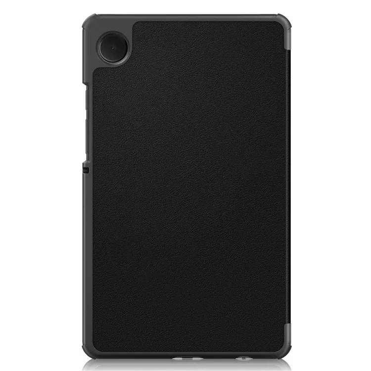 Pour Samsung Galaxy Tab A9 PU Tablet en Cuir Couverce Tri-feld Cover - Noir