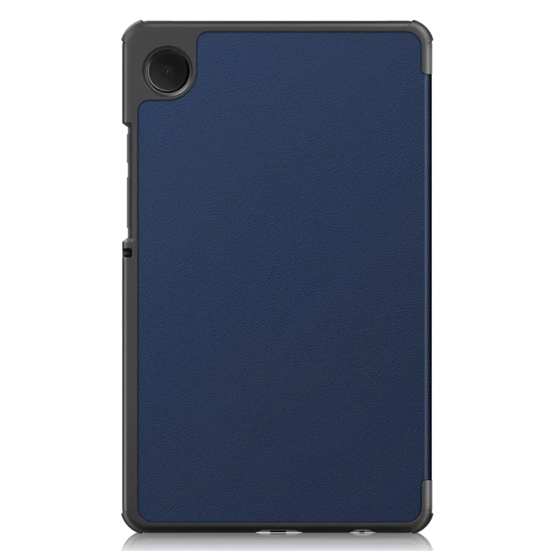 Cover per Samsung Galaxy Tab A9 X115 in Pelle PU con Supporto Pieghevole a Tre Ante - Blu Scuro