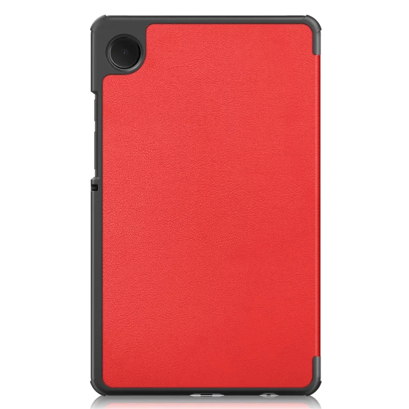 For Samsung Galaxy Tab A11 / A9 PU Leather Tablet Case Tri-fold Stand Cover - Red
