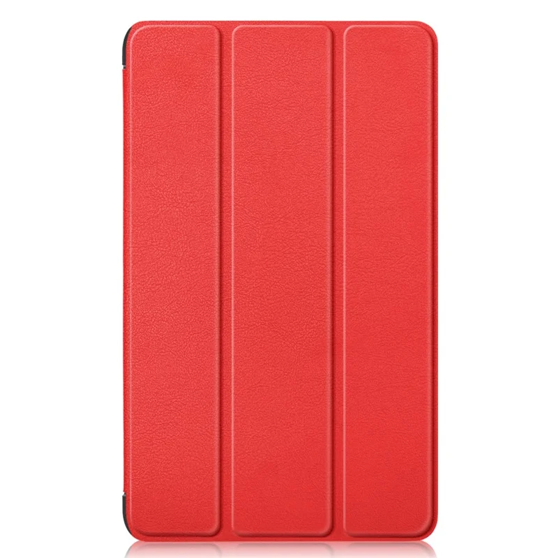 For Samsung Galaxy Tab A11 / A9 PU Leather Tablet Case Tri-fold Stand Cover - Red