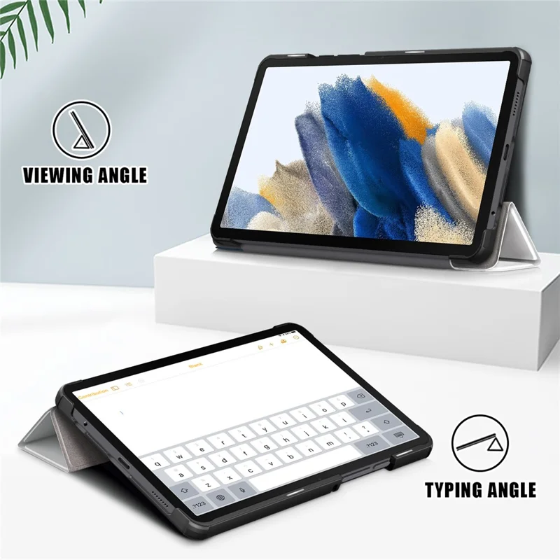 For Samsung Galaxy Tab A9 X115 Tri-fold Stand Tablet Leather Case Pattern Printing Tablet Cover - Cat