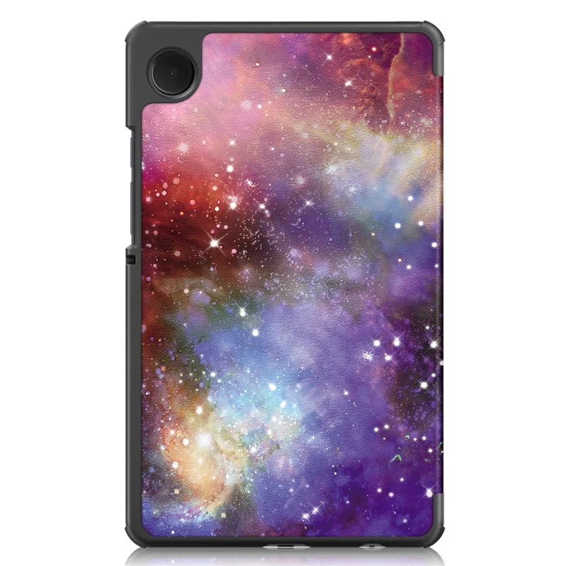 For Samsung Galaxy Tab A11 / A9 Tri-fold Stand Tablet Leather Case Pattern Printing Tablet Cover - Galaxy