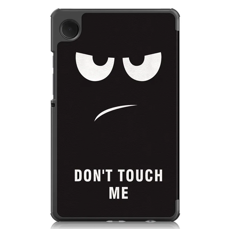 Per Samsung Galaxy Tab A9 X115 Custodia in pelle con supporto a tre ante Custodia in pelle con stampa per tablet - Non toccarmi