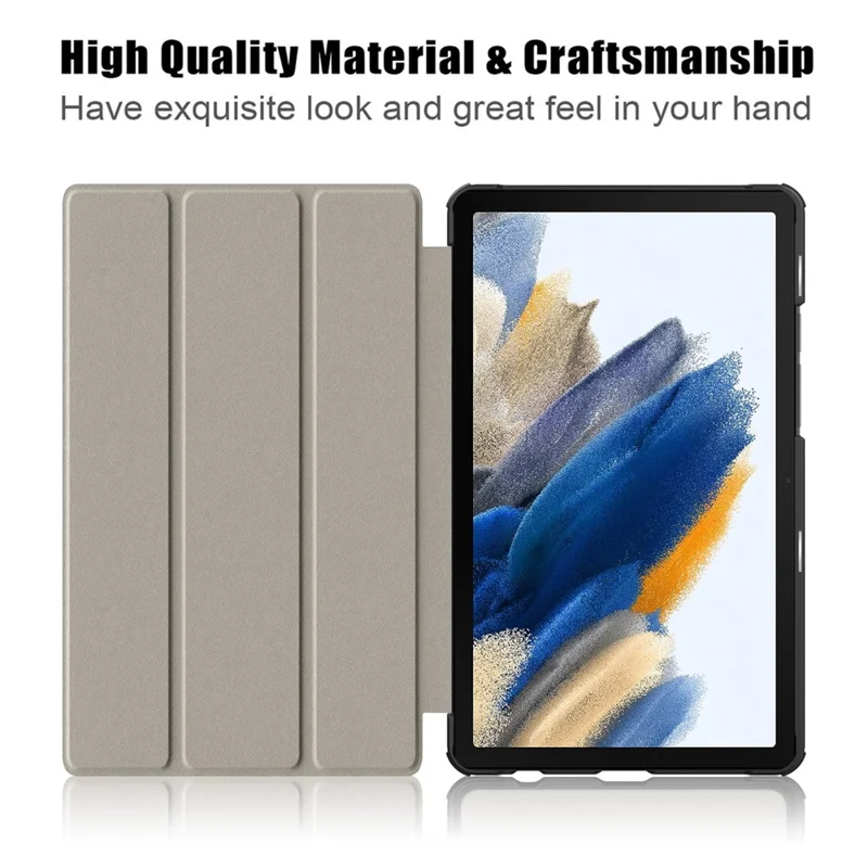 Per Samsung Galaxy Tab A9 X115 Custodia in pelle con supporto a tre ante Custodia in pelle con stampa per tablet - Non toccarmi