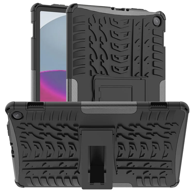 Tablet Back Case for Amazon Fire Max 11 , PC + TPU Dual Layer Protective Shell Kickstand Cover - Black