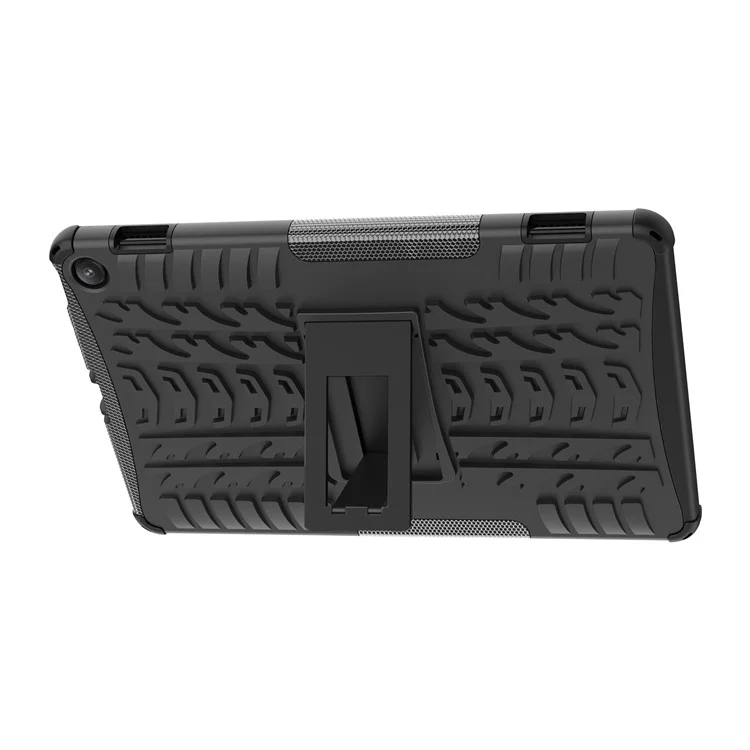 Tablet Back Case for Amazon Fire Max 11 , PC + TPU Dual Layer Protective Shell Kickstand Cover - Black