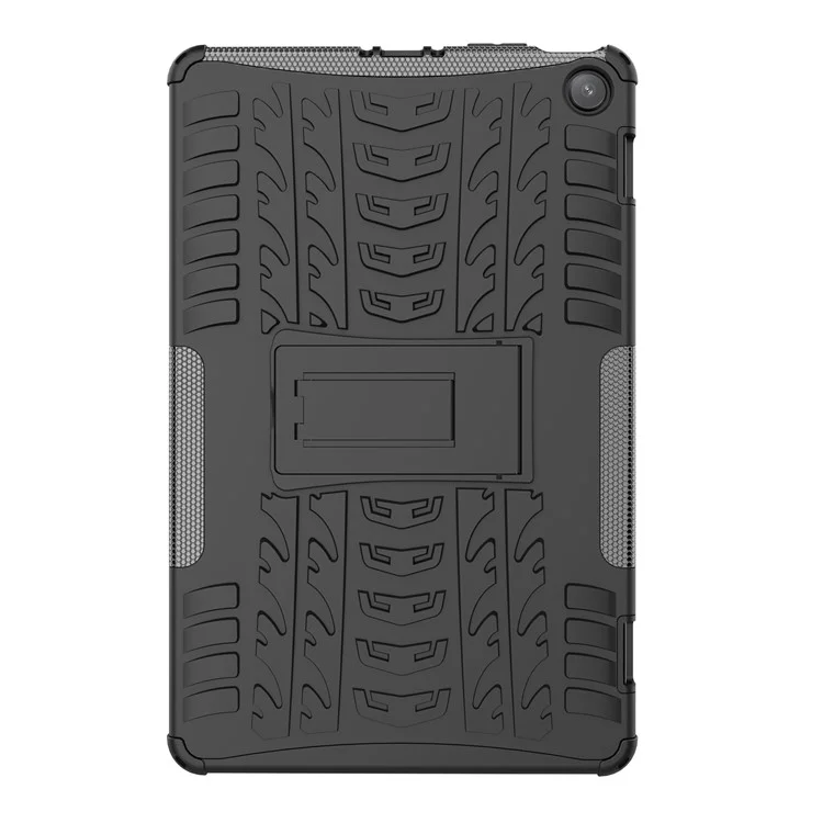 Tablet Back Case for Amazon Fire Max 11 , PC + TPU Dual Layer Protective Shell Kickstand Cover - Black