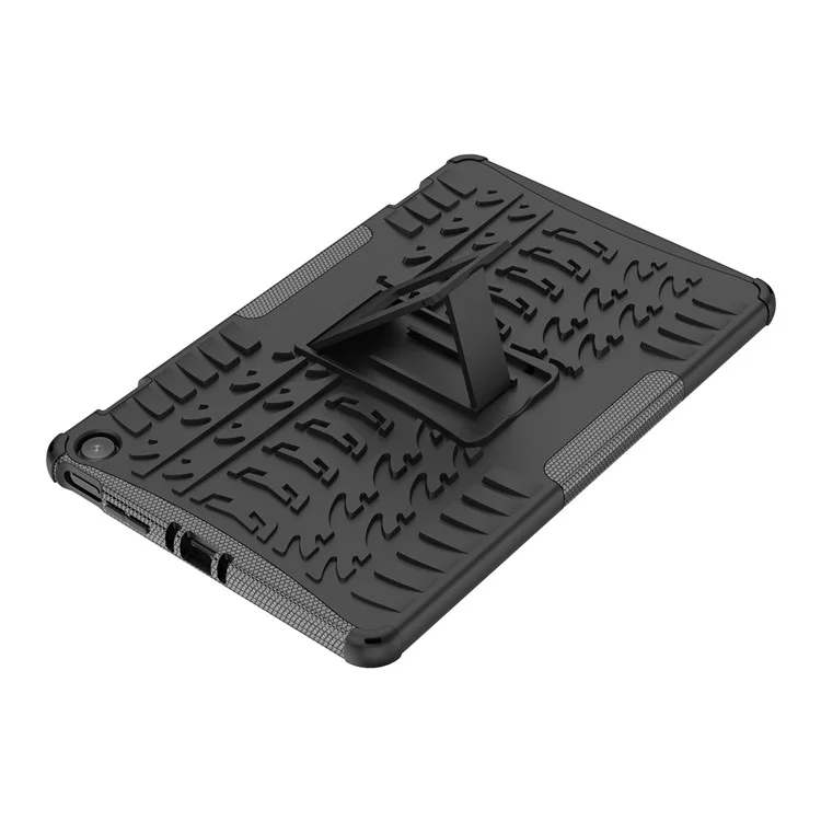 Tablet Back Case for Amazon Fire Max 11 , PC + TPU Dual Layer Protective Shell Kickstand Cover - Black