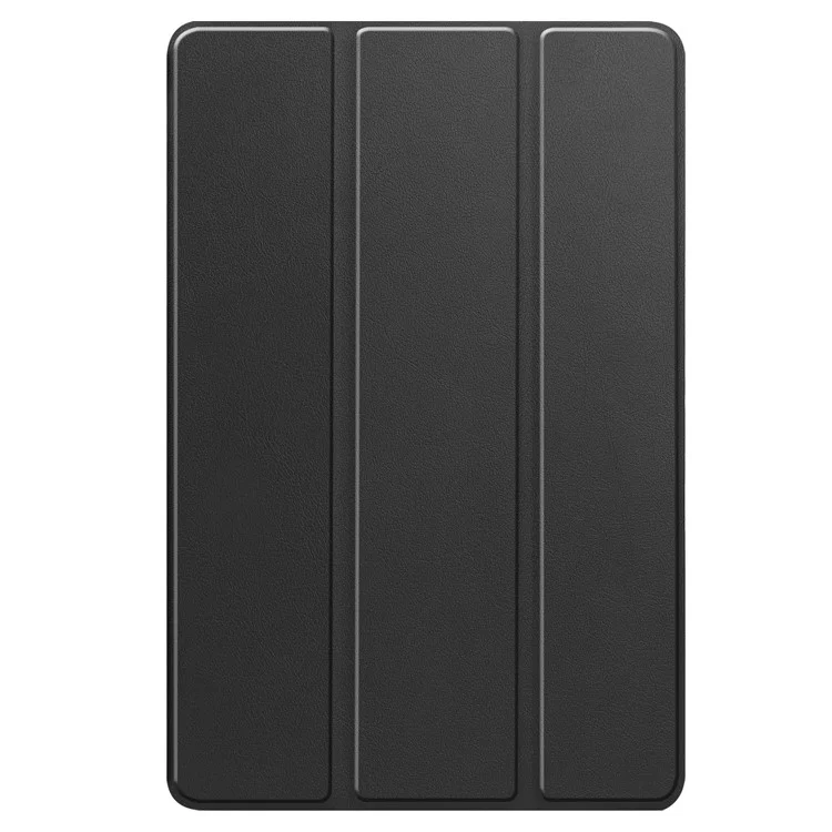 For Realme Pad 2 Trifold Stand Tablet Case PU Leather Full Protection Cover - Black
