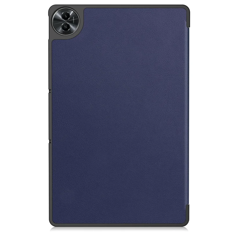 Per Realme Pad 2 Trifold Stand Tablet Case PU Leather Full Protection Cover - Dark Blue