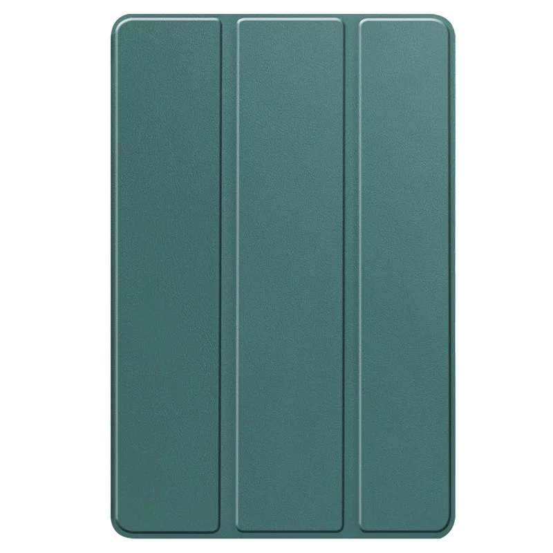For Realme Pad 2 Trifold Stand Tablet Case PU Leather Full Protection Cover - Blackish Green