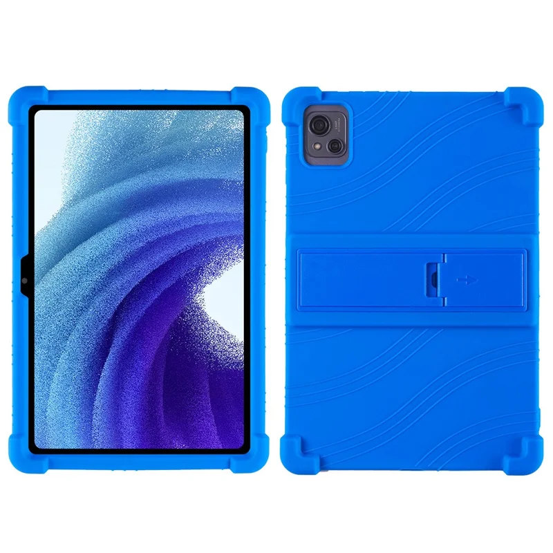 Para Blackview Oscal Pad 13 Capa de Tablet de Silicone PC com Suporte Antirrisco Protetora - Azul Escuro