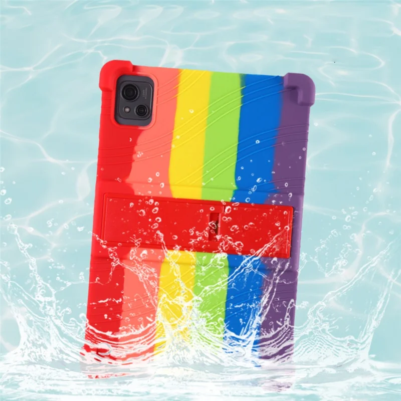 Para Blackview Oscal Pad 13 Capa de Tablet de Silicone PC com Suporte Antirrisco Protetora - Azul Escuro