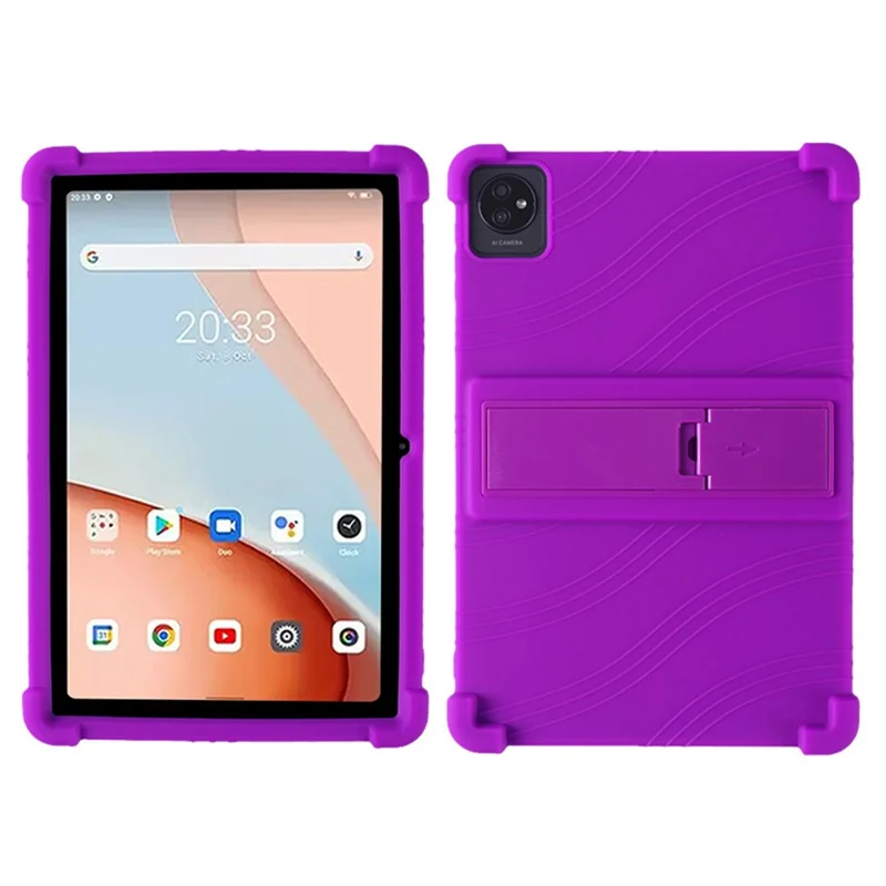 For Blackview Oscal Pad 60 PC Kickstand Tablet Case Soft Silicone Protective Cover - Purple