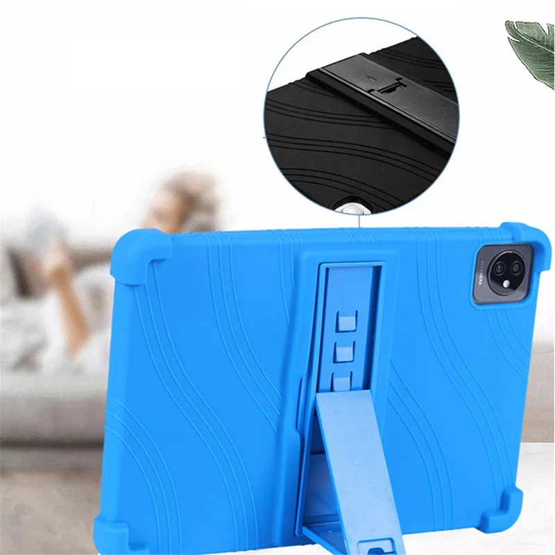 For Blackview Tab 8 WiFi Anti-scratch Tablet Case PC Kickstand Silicone Tablet Protective Cover - Green