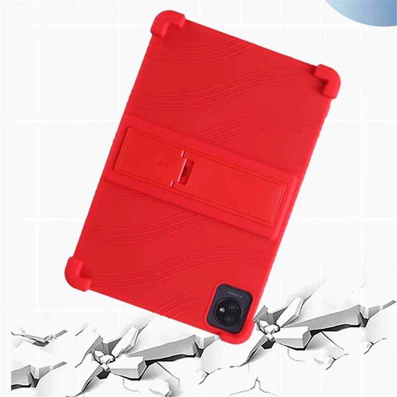 For Blackview Tab 8 WiFi Anti-scratch Tablet Case PC Kickstand Silicone Tablet Protective Cover - Orange