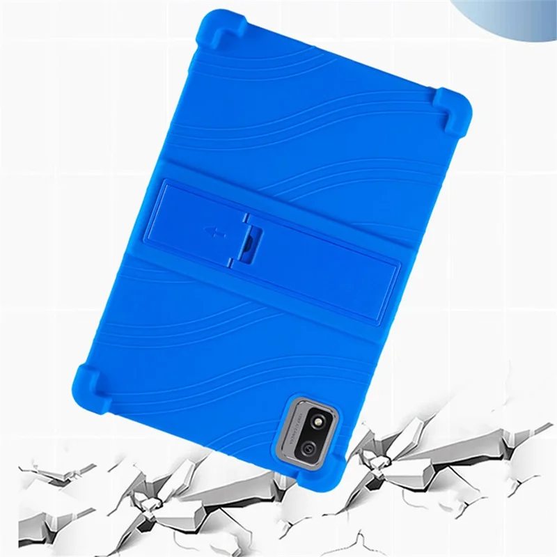 For Blackview Tab 12 Pro Silicone Tablet Case Anti-drop Tablet Cover with PC Kickstand - Orange