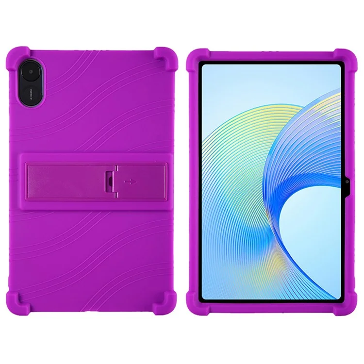 For Honor Pad X9 ELN-W09 Soft Silicone Tablet Case PC Kickstand Protective Tablet Cover - Purple
