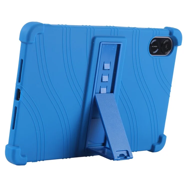 For Honor Pad X9 ELN-W09 Soft Silicone Tablet Case PC Kickstand Protective Tablet Cover - Black
