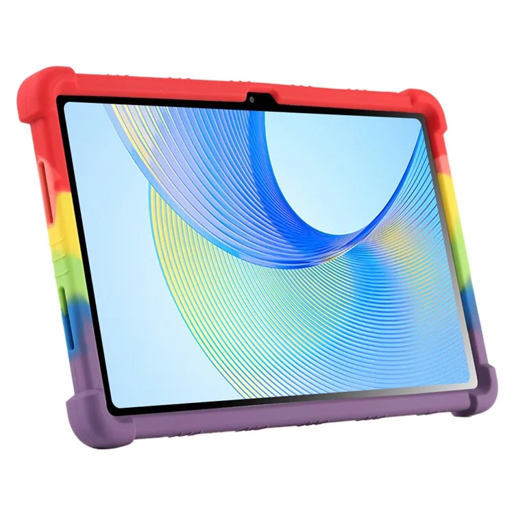 For Honor Pad X9 ELN-W09 Soft Silicone Tablet Case PC Kickstand Protective Tablet Cover - Black
