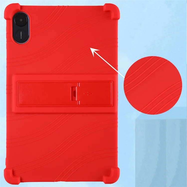 For Honor Pad X9 ELN-W09 Soft Silicone Tablet Case PC Kickstand Protective Tablet Cover - Black