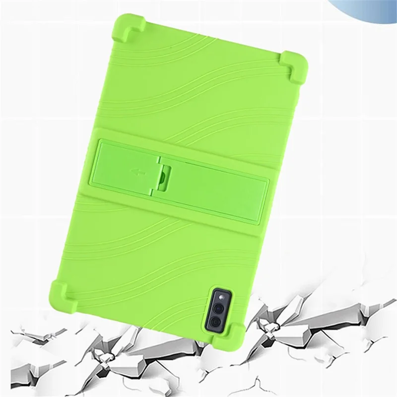 Silicone Case for Blackview Tab 11 SE , Anti-scratch Protective Tablet Cover with PC Kickstand - Rose