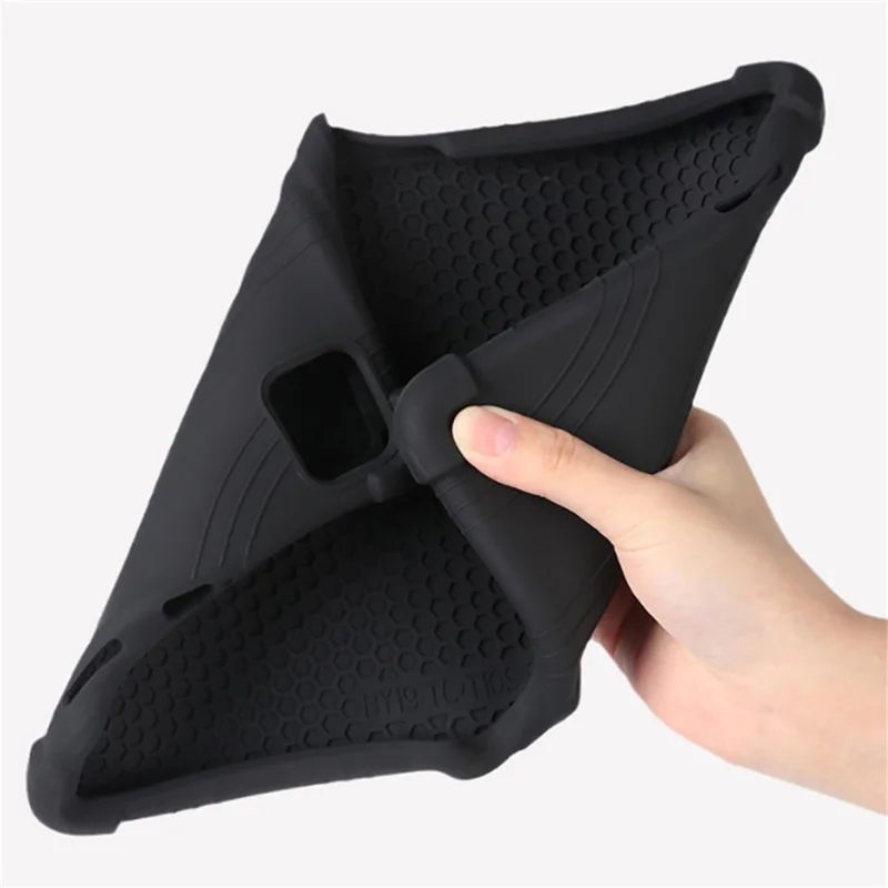 For TCL Tab 10 5G 9183G Silicone Tablet Case Foldable PC Kickstand Tablet Back Cover - Orange