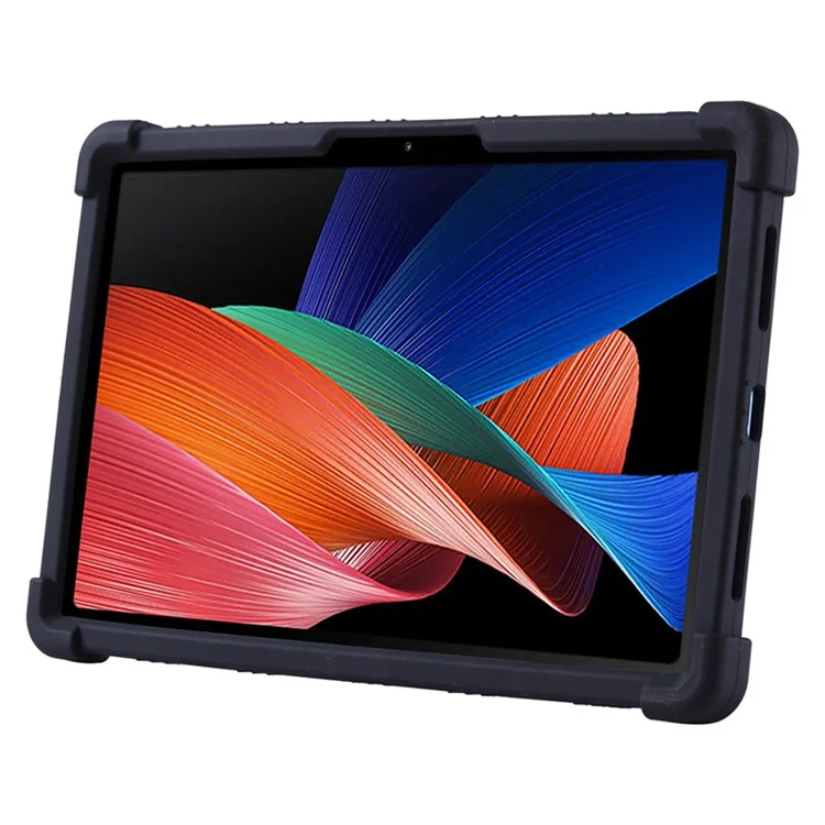 Pour TCL Tab 11 Silicone Tablet Case PC Kickstand Thickened Corner Protective Tablet Cover - Dark Blue