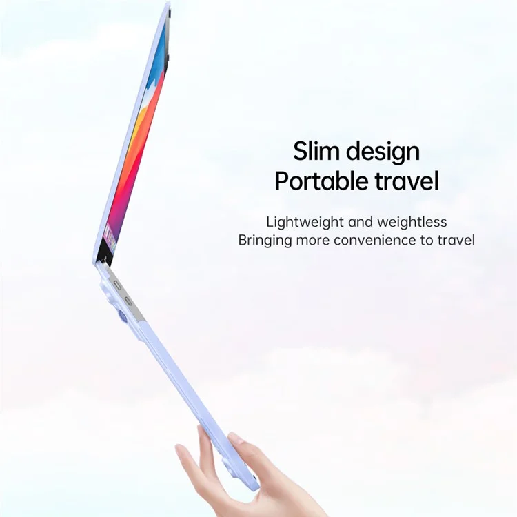 Для MacBook Air 13 дюймов (2013-2017) A1466 / (2010-2012) A1369 Чехол для ноутбука Рассеивание тепла Подставка-подставка PC Cover - Фиолетовый