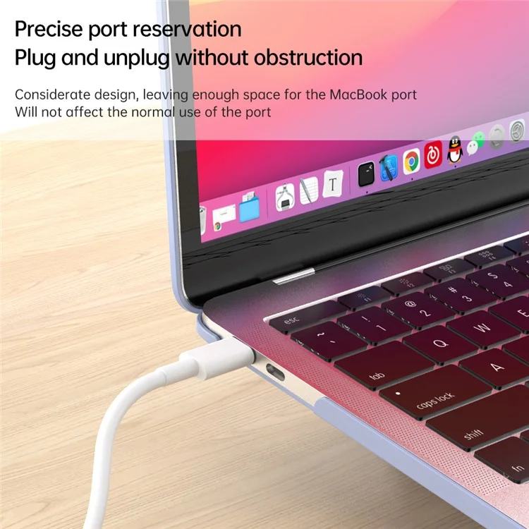 Для MacBook Air 13 дюймов (2013-2017) A1466 / (2010-2012) A1369 Чехол для ноутбука Рассеивание тепла Подставка-подставка PC Cover - Фиолетовый