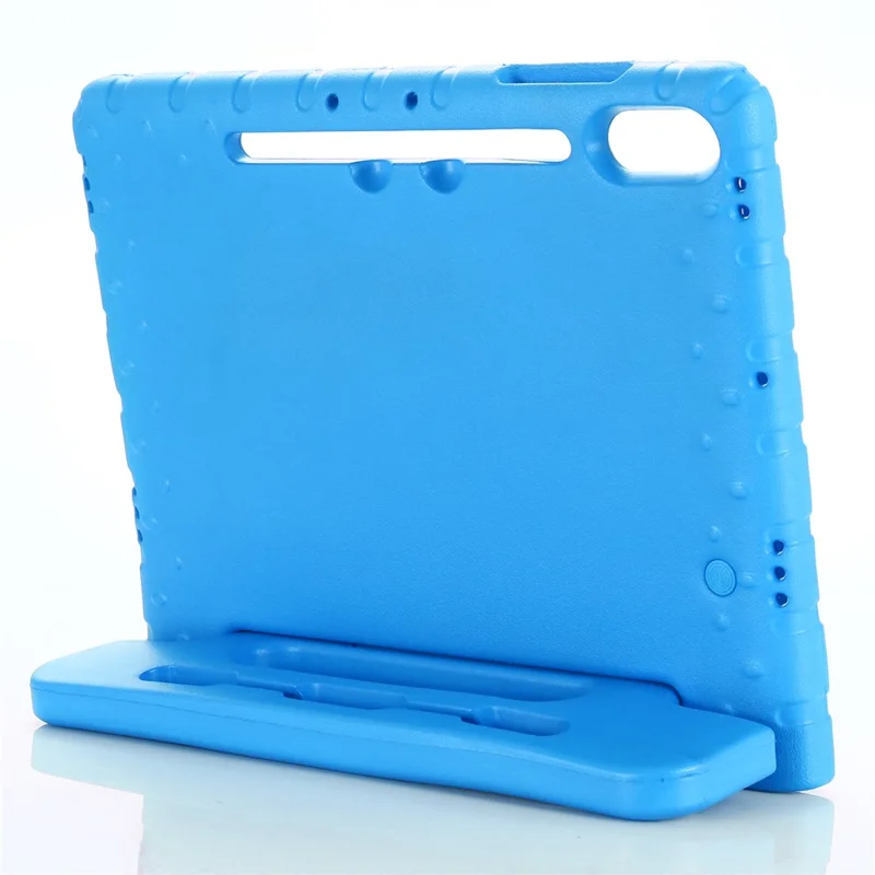 For Samsung Galaxy Tab S9+ / S9 FE+ EVA Tablet Protective Case Handle Kickstand Drop-Proof Cover - Blue