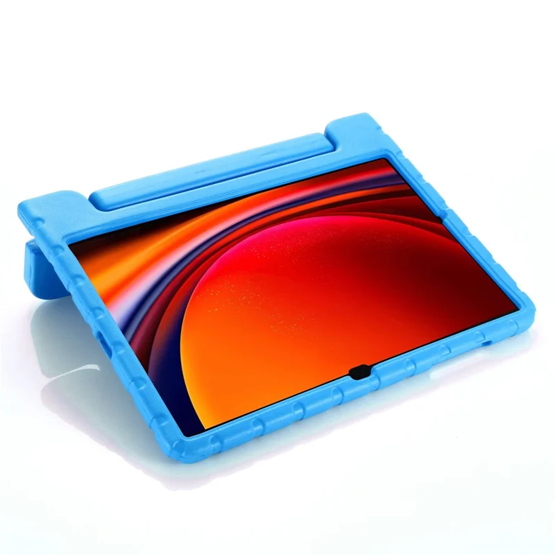 For Samsung Galaxy Tab S9+ / S9 FE+ EVA Tablet Protective Case Handle Kickstand Drop-Proof Cover - Blue