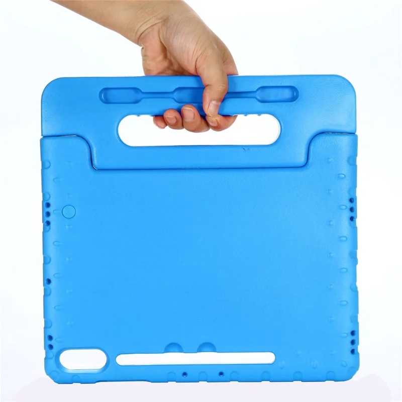 For Samsung Galaxy Tab S9+ / S9 FE+ EVA Tablet Protective Case Handle Kickstand Drop-Proof Cover - Blue