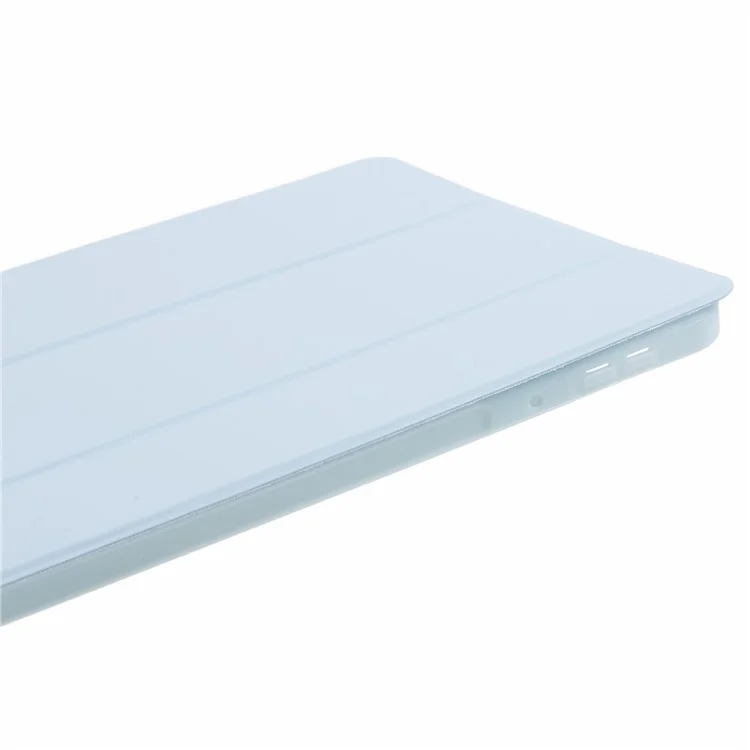 Para Xiaomi Pad 6 / 6 Pro Tri-Fold Stand Protective Cover Funda de piel PU + Funda de tableta TPU mate - Azul cielo