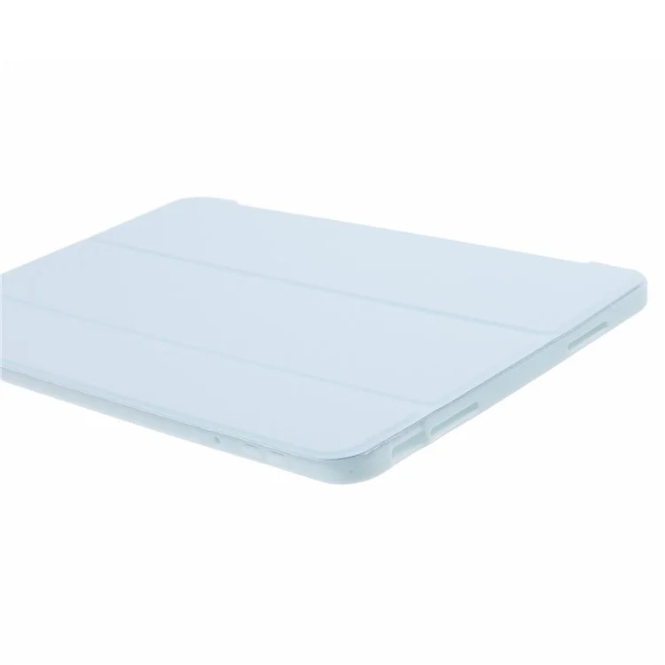 Para Xiaomi Pad 6 / 6 Pro Tri-Fold Stand Protective Cover Funda de piel PU + Funda de tableta TPU mate - Azul cielo