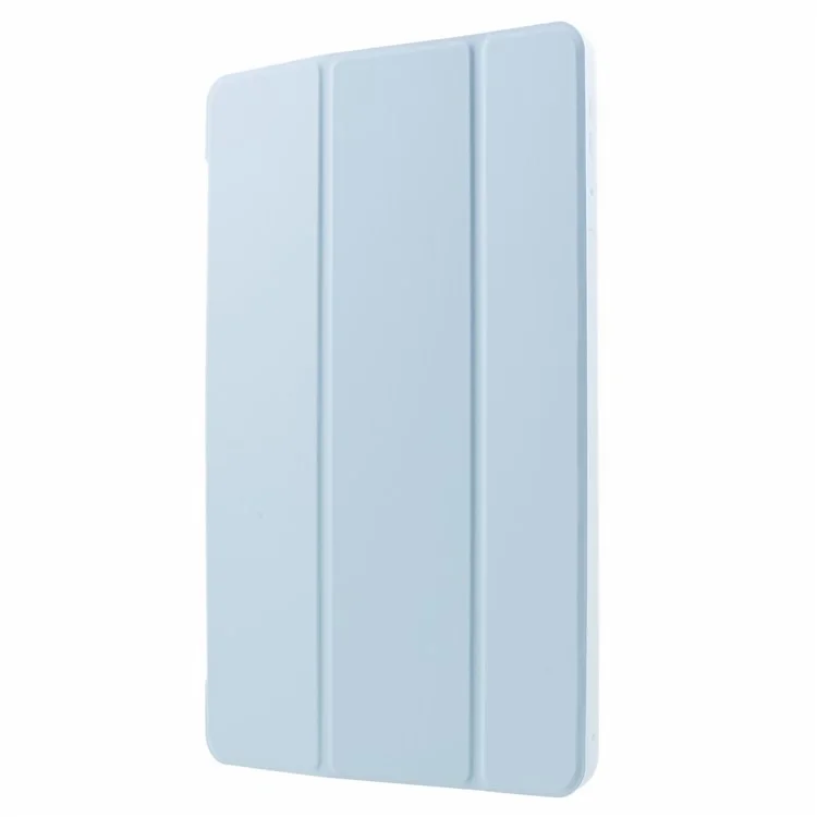 Para Xiaomi Pad 6 / 6 Pro Tri-Fold Stand Protective Cover Funda de piel PU + Funda de tableta TPU mate - Azul cielo